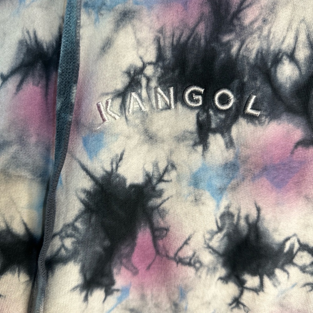 Kangol Blue Tie-Dye Hoodie Size Large - Picture 2 of 4